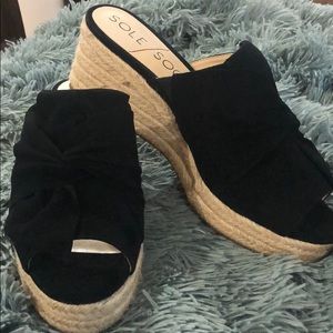 NWOT black espadrilles